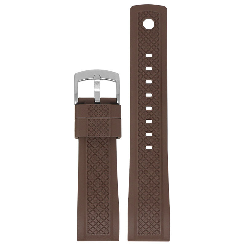 fk7.2 Main Brown Rugged FKM Rubber Sport Strap StrapsCo Silicone Rubber Band