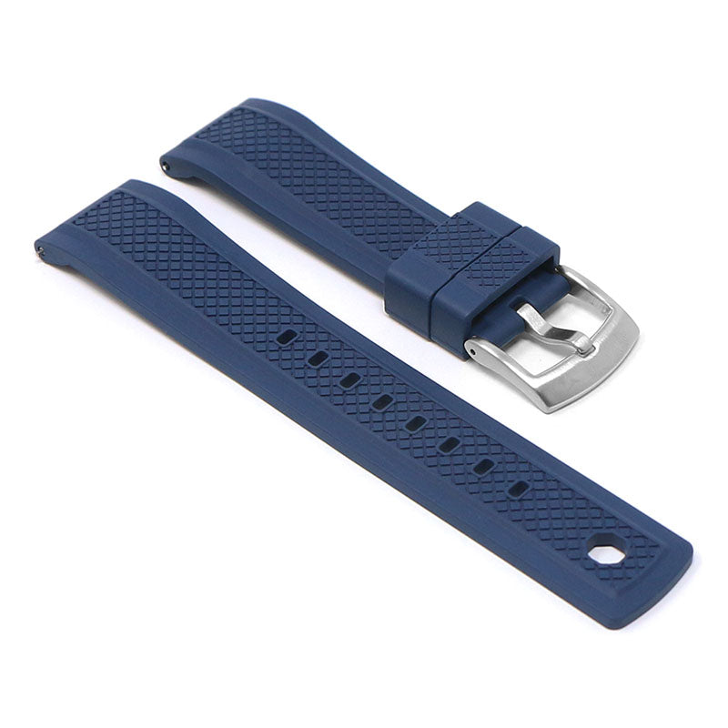 fk7.5 Angle Blue Rugged FKM Rubber Sport Strap StrapsCo Silicone Rubber Band