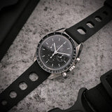 fk8 creative4 dassari vintage fkm rubber rally strap omega speedmaster chronograph black