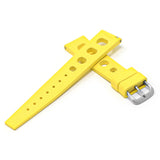 fk8.10.20 Cross StrapsCo Yellow DASSARI Vintage FKM Rubber Strap Silicone Band