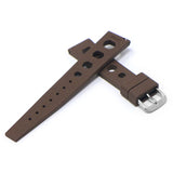 fk8.2.20 Cross StrapsCo Brown DASSARI Vintage FKM Rubber Strap Silicone Band