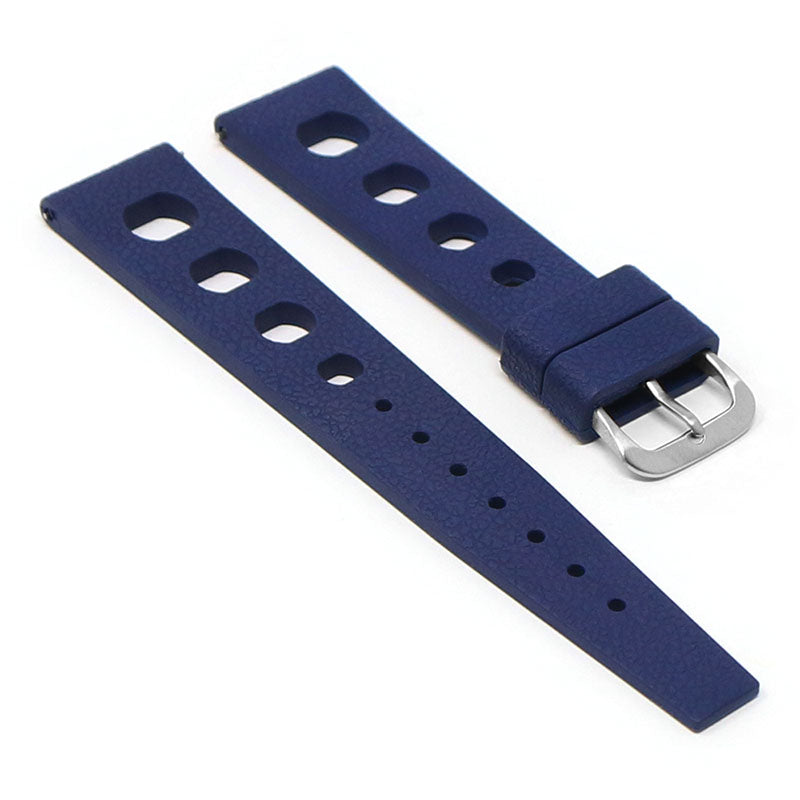 fk8.5.20 Angle StrapsCo Blue DASSARI Vintage FKM Rubber Strap Silicone Band