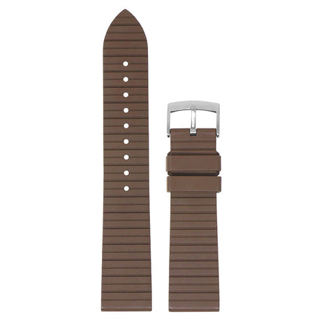 fk9.2 Main Brown StrapsCo DASSARI Groove Stripe FKM Rubber Sport Strap Watch Band