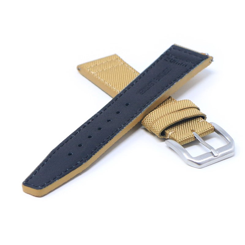 iw10.3 Cross Tan DASSARI Kevlar Nylon Leather Watch Band Strap 20mm 21mm 22mm