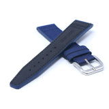 iw10.5 Cross Navy Blue DASSARI Kevlar Nylon Leather Watch Band Strap 20mm 21mm 22mm