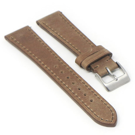 Vintage Waxed Leather Strap With Quick Release