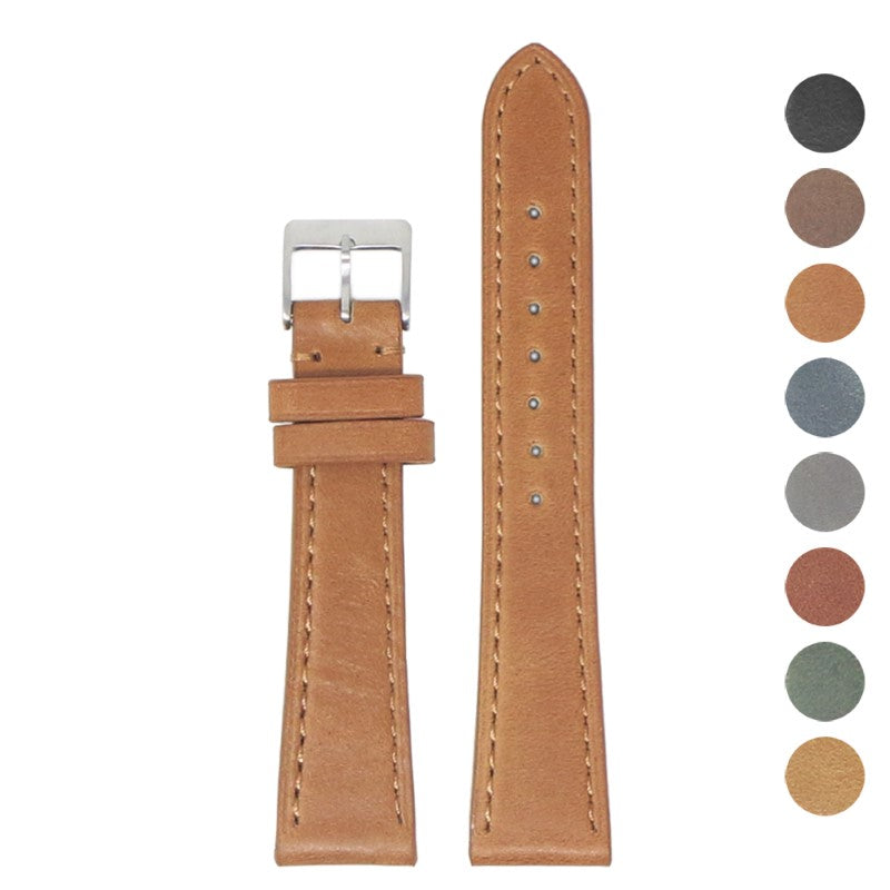 Vintage Waxed Leather Strap With Quick Release