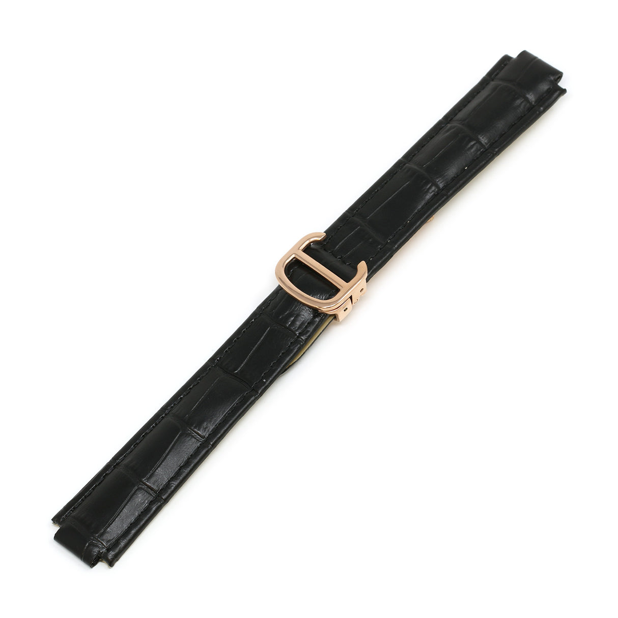 L.crt1.1.rg Black (Rose Gold Clasp) Alt StrapsCo Croc Embossed Leather Watch Band Strap For Ballon Blue 14mm 16mm 18mm 20mm