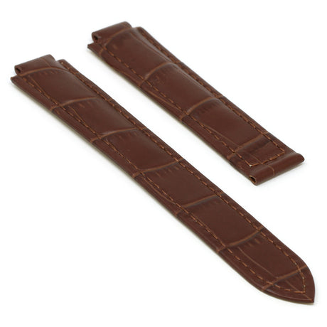 L.crt1.2 Brown Angle StrapsCo Croc Embossed Leather Watch Band Strap For Ballon Blue 14mm 16mm 18mm 20mm