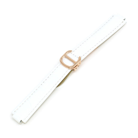 L.crt1.22.rg White (Rose Gold Clasp) Alt StrapsCo Croc Embossed Leather Watch Band Strap For Ballon Blue 14mm 16mm 18mm 20mm