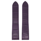 L.crt2.18 Purple Up StrapsCo Croc Embossed Leather Watch Band Strap For Santos 100 20mm 23mm 24mm