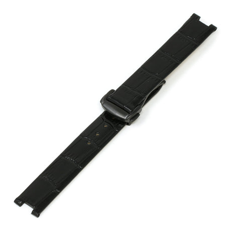 L.om2.1.mb Black (Black Buckle) Alt StrapsCo Croc Embossed Leather Watch Band Strap For De Ville