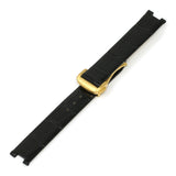 L.om2.1.yg Black (Yellow Gold Buckle) Alt StrapsCo Croc Embossed Leather Watch Band Strap For De Ville