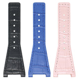 L.om3 All Colors StrapsCo 28mm Croc Embossed Leather Watch Band Strap For Constellation Quadra