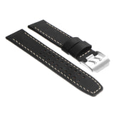 Lmx1.1 Vintage Leather Strap In Black