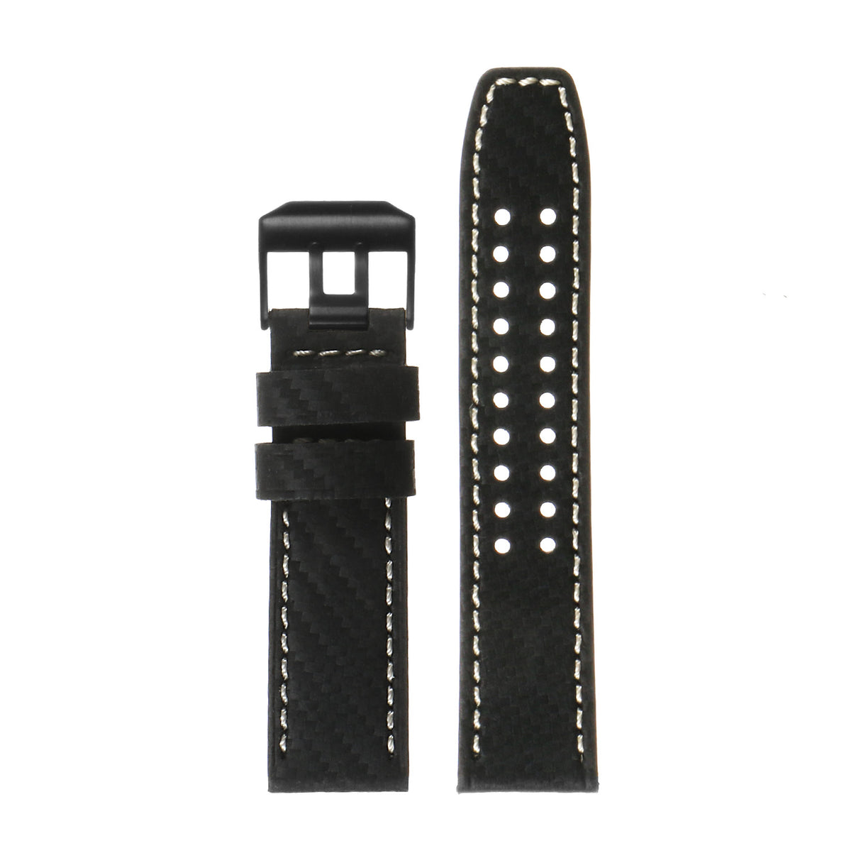 lmx3.1 Carbon Fiber Strap in Black with Matte Black Buckle 2