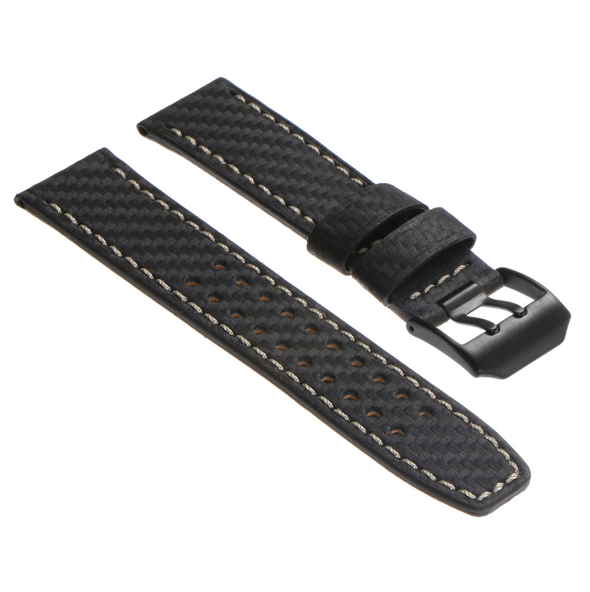 lmx3.1 Carbon Fiber Strap in Black with Matte Black Buckle