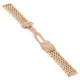 M.bd1.rg Alt Rose Gold StrapsCo Stainless Steel Beads Of Rice Watch Band Strap Bracelet