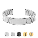 m.fl1 .bs Gallery Brushed Silver StrapsCo Stainless Steel Flat Link Bracelet 18mm 19mm 20mm 21mm 22mm