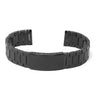 m.fl1 .mb Main Black StrapsCo Stainless Steel Flat Link Bracelet 18mm 19mm 20mm 21mm 22mm