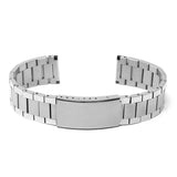 m.fl1 .ps .bs Main Polished Brushed Silver StrapsCo Stainless Steel Flat Link Bracelet 18mm 19mm 20mm 21mm 22mm