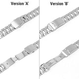 m.ld1 Clasps StrapsCo Stainless Steel Ladder Watch Band Bracelet Strap with Deployant Clasp