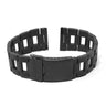 m.ld1 .mb Main Brushed Black StrapsCo Stainless Steel Ladder Watch Band Bracelet Strap w Deployant Clasp