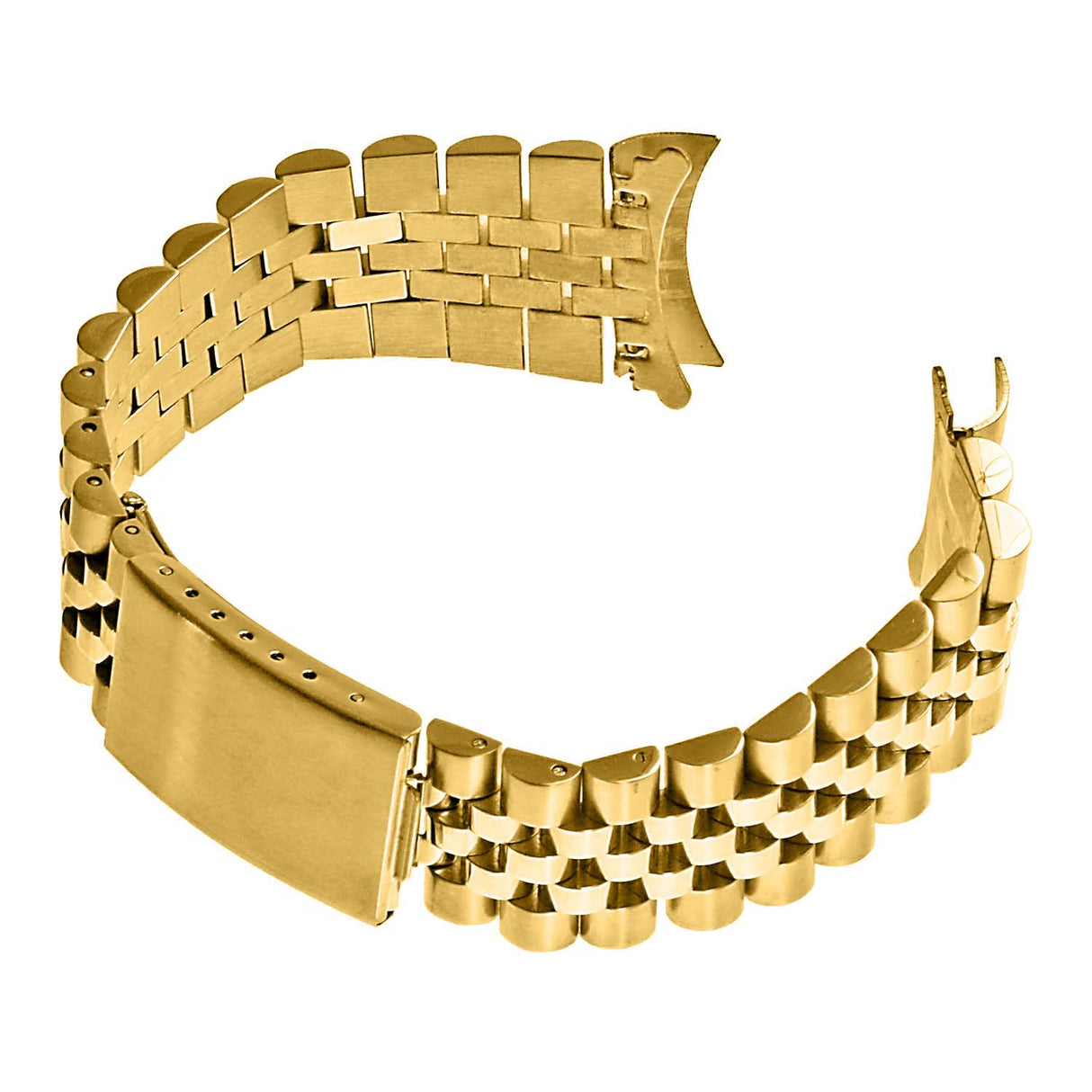 M10.yg Curved Yellow Gold StrapsCo Jubilee Stainless Steel Bracelet