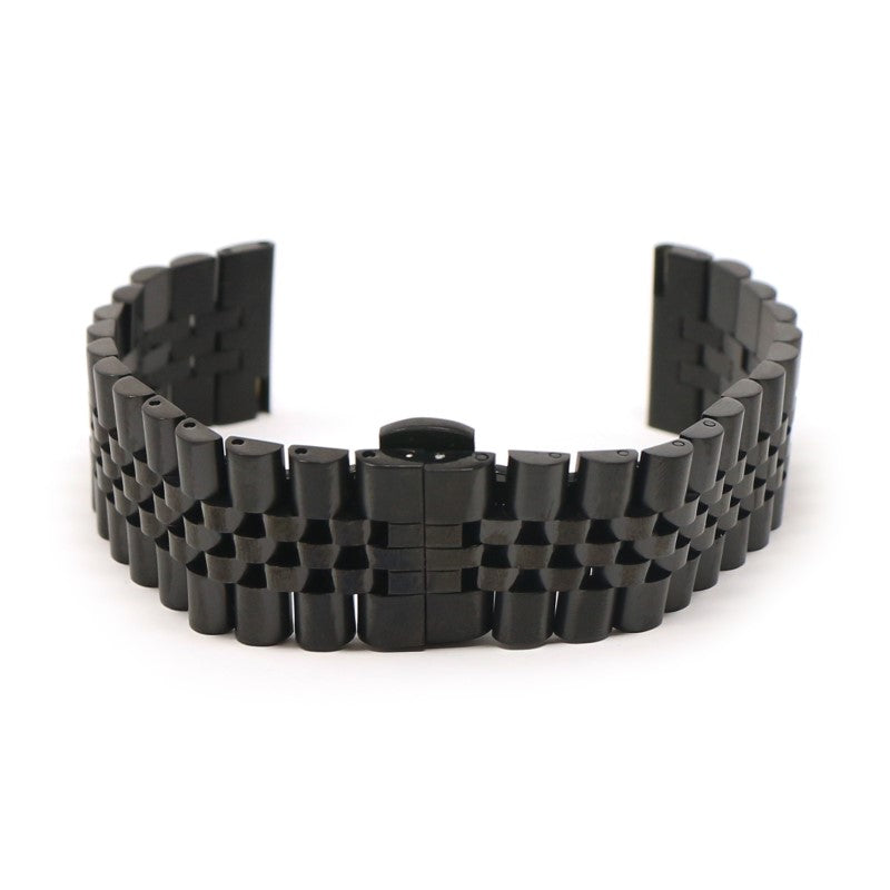 m112.mb round Black StrapsCo Straight end Jubilee Bracelet Watch Band Strap 20mm 22mm