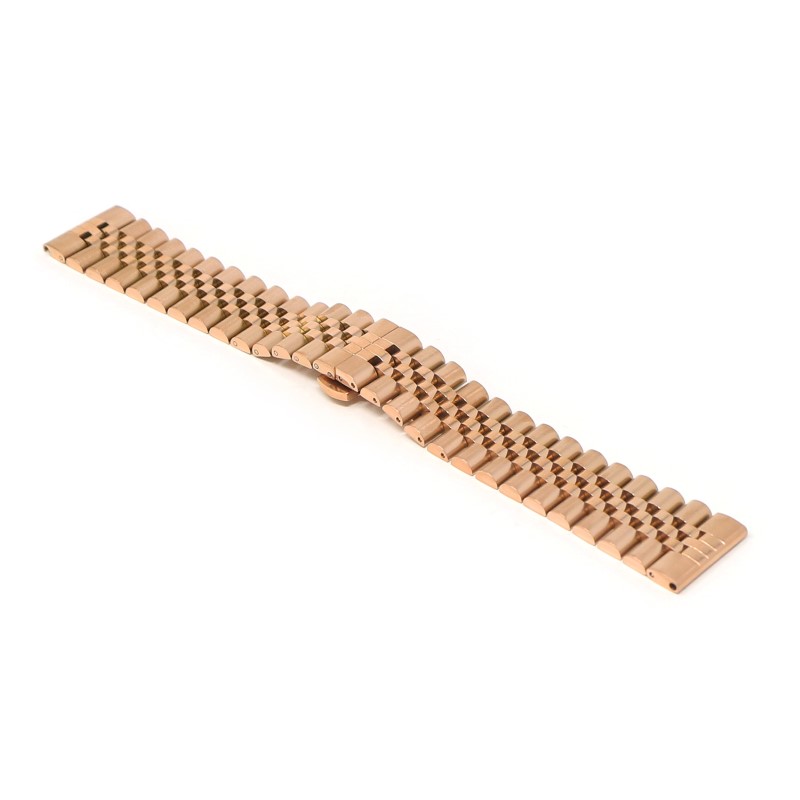 m112.rg Angle Rose Gold StrapsCo Straight end Jubilee Bracelet Watch Band Strap 20mm 22mm