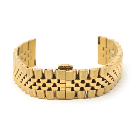 m112.yg round Yellow Gold StrapsCo Straight end Jubilee Bracelet Watch Band Strap 20mm 22mm