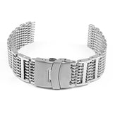 m4 H-Link Shark Mesh Strap w Polished Steel Finish