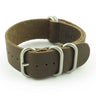 nt.2 5 Ring Leather NATO Strap in Dark Brown