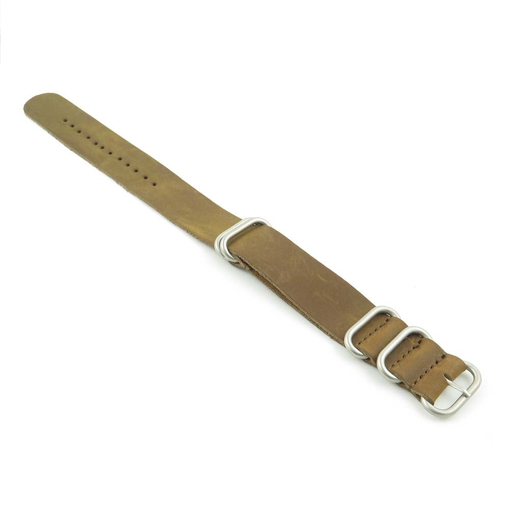 nt.23 5 Ring Leather NATO Strap in Light Brown