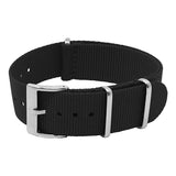 nt15.1 Round Black StrapsCo Classic Nylon One Piece Watch Band Strap 18mm 19mm 20mm 21mm 22mm 24mm