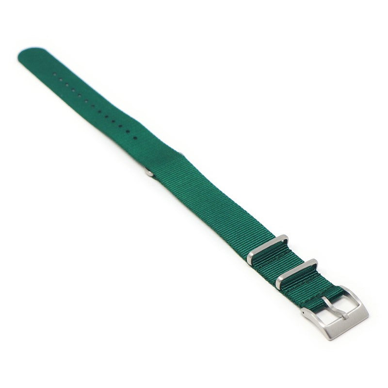 nt15.11a Angle Forest Green StrapsCo Classic Nylon One Piece Watch Band Strap 18mm 19mm 20mm 21mm 22mm 24mm