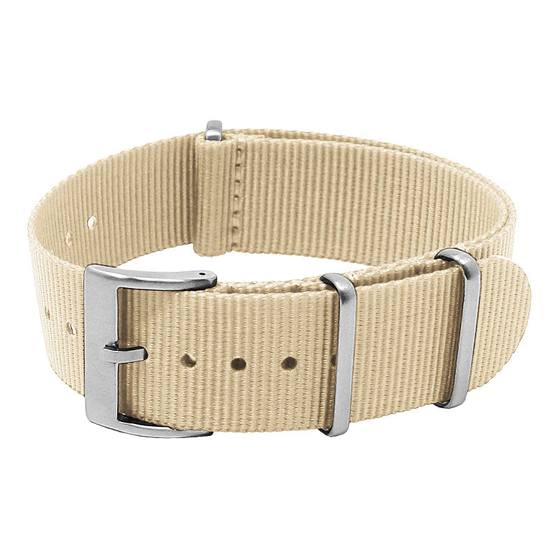 nt15.17 Round Khaki StrapsCo Classic Nylon One Piece Watch Band Strap 18mm 19mm 20mm 21mm 22mm 24mm