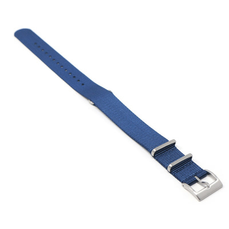 nt15.5 Angle Navy Blue StrapsCo Classic Nylon One Piece Watch Band Strap 18mm 19mm 20mm 21mm 22mm 24mm