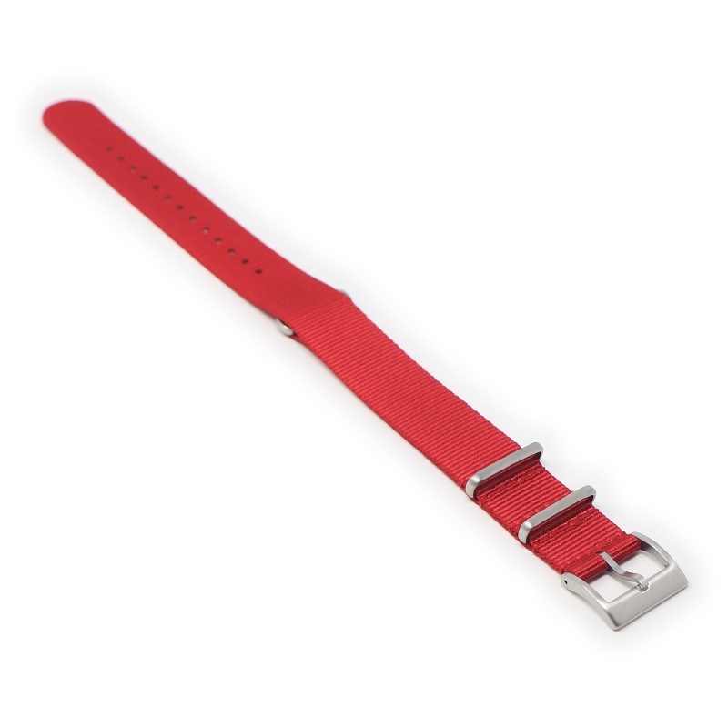 nt15.6 Angle Red StrapsCo Classic Nylon One Piece Watch Band Strap 18mm 19mm 20mm 21mm 22mm 24mm