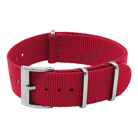 nt15.6 Round Red StrapsCo Classic Nylon One Piece Watch Band Strap 18mm 19mm 20mm 21mm 22mm 24mm