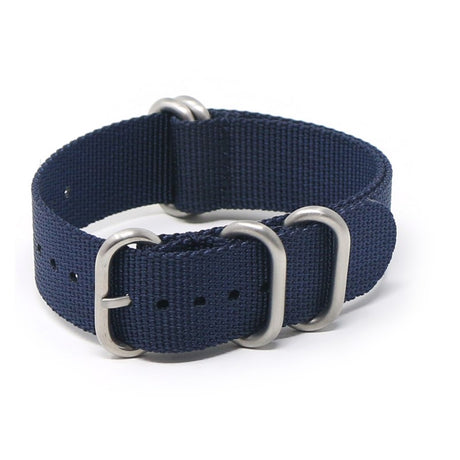 nt17.5 Round Blue StrapsCo Tactical Nylon One Piece Military Watch Band Strap 20mm 22mm 24mm