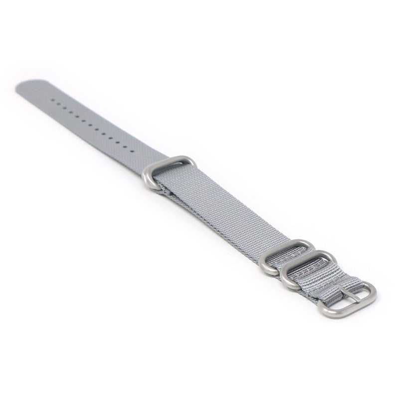 nt17.7 Angle Grey StrapsCo Tactical Nylon One Piece Military Watch Band Strap 20mm 22mm 24mm