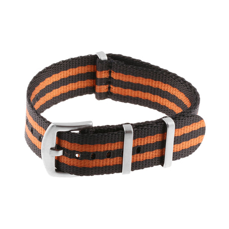 Nt4.nl.1.12 Main Black & Orange StrapsCo Premium Woven Nylon Seatbelt NATO Watch Band Strap 18mm 20mm 22mm 24mm