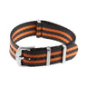 Nt4.nl.1.12 Main Black & Orange StrapsCo Premium Woven Nylon Seatbelt NATO Watch Band Strap 18mm 20mm 22mm 24mm