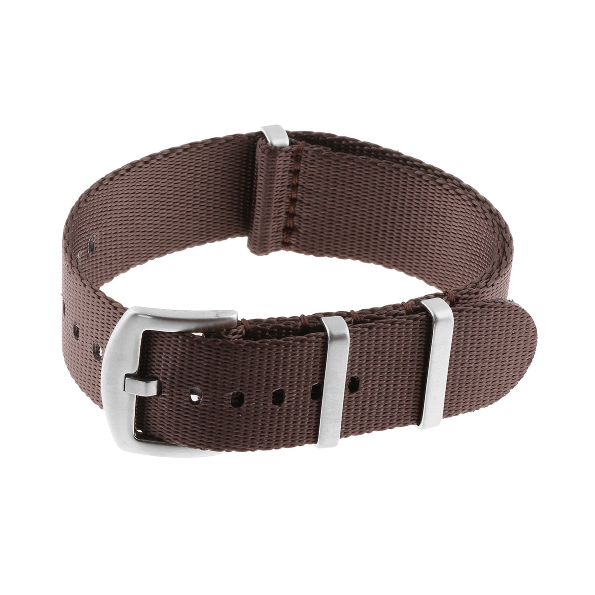 Nt4.nl.2 Main Dark Brown StrapsCo Premium Woven Nylon Seatbelt NATO Watch Band Strap 18mm 20mm 22mm 24mm