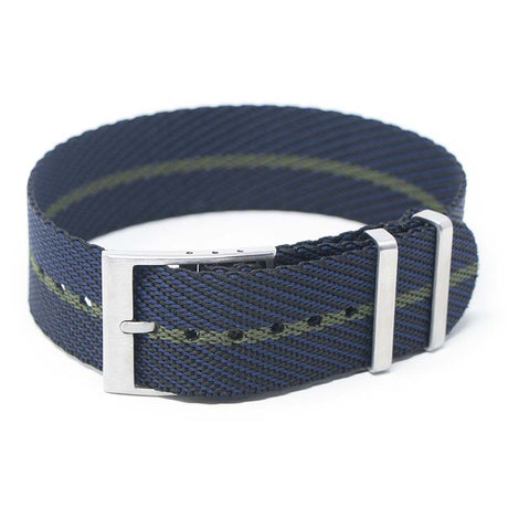 nt5.1.11 Main Midnight Blue Green StrapsCo Twill Weaved Nylon NATO Watch Band Strap 20mm 22mm