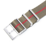 nt5.11.6 Alt Army Green Red StrapsCo Twill Weaved Nylon NATO Watch Band Strap 20mm 22mm