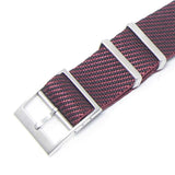 nt5.4.1 Alt Burgundy StrapsCo Twill Weaved Nylon NATO Watch Band Strap 20mm 22mm