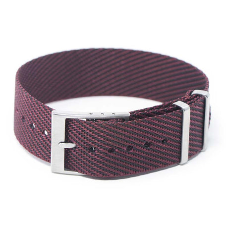 nt5.4.1 Main Burgundy StrapsCo Twill Weaved Nylon NATO Watch Band Strap 20mm 22mm