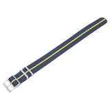 nt5.5.10 Angle Midnight Blue Yellow StrapsCo Twill Weaved Nylon NATO Watch Band Strap 20mm 22mm